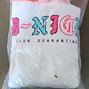 NWT Unisex Bel-Air Athletics D-Nice Club Quarantine sweatshirt.  Small. White.